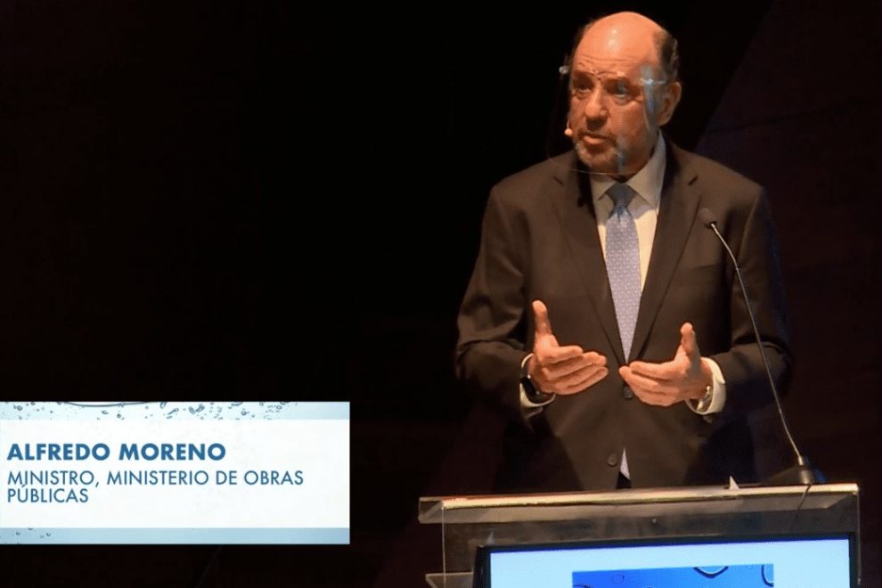 Alfredo Moreno, Ministro de Obras Públicas de Chile, durante su intervención